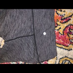 Lululemon leggings- black and white striped